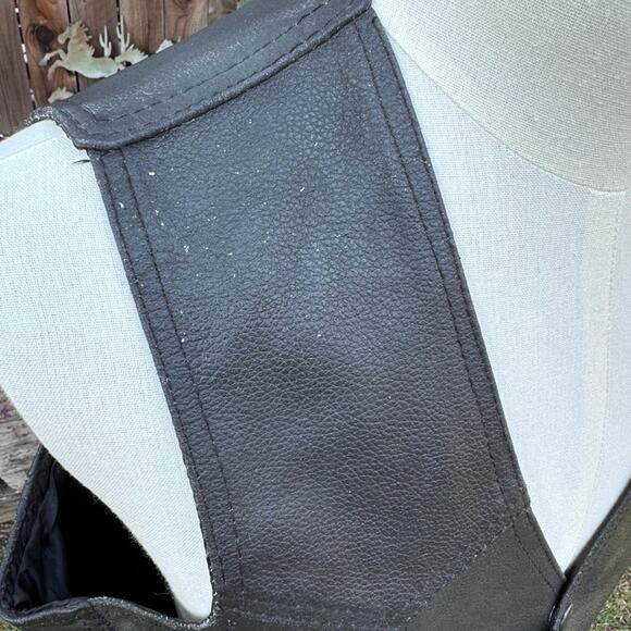 Genuine Leather Motorcycle Vest Sz 42 W/ Harley-Davidson POW Veteran Patches - Picture 12 of 14